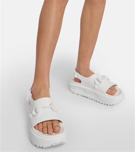 gucci rubber slide sandal white|Gucci rubber platform sandals.